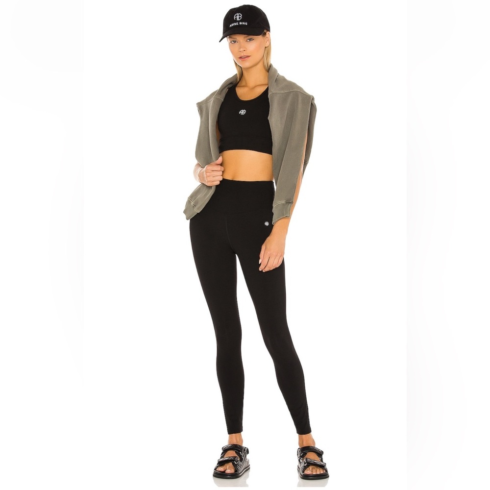 Anine Bing Black and Olive Outfit